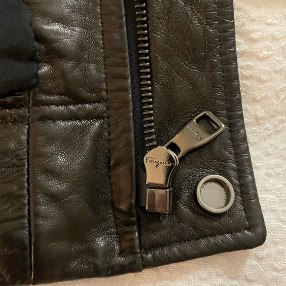 Salvatore Ferragamo Men's Leather Jacket Sz 50/L - Picture 15 of 16